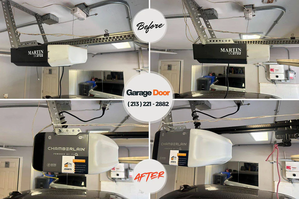 Before and after: garage door repair Nixon, PA